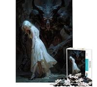 Puzzle per adulti da 1000 pezzi con angelo bianco gioco educativo stimolante per l'intelletto ideale come regalo di Babbo Natale segreto o antistress (dimensioni 38x26cm)