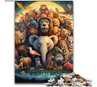 Puzzle per adulti da 1000 pezzi con animali africani Puzzle in legno per adolescenti e ragazzi Ideale come regalo di compleanno e di festa 1000 pezzi(50x75cm)