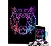 Puzzle per adulti da 1000 pezzi con animali al neon gioco educativo e stimolante ideale per il relax e il miglioramento della memoria perfetto come regalo di compleanno (dimensioni 38x52cm)