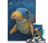 Puzzle per adulti da 1000 pezzi con animali che saltano e delfini, un gioco pratico, divertente e spiritoso, perfetto come idea regalo con Babbo Natale 38x52cm