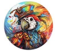 Puzzle per adulti da 1000 pezzi con animali, uccelli e pappagalli, puzzle rotondi in cartone, interazione familiare e sfida per l'intelligenza, sfida di attività per la famiglia (67,5x67,5 cm)