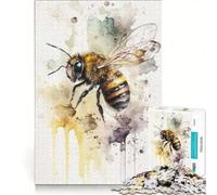 Puzzle per adulti da 1000 pezzi con ape ronzante ad acquerello, gioco pratico, attività divertenti da fare a casa, ottimo regalo per gli appassionati di videogiochi 50x75cm