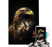 Puzzle per adulti da 1000 pezzi con aquila nera e oro ideale per compleanno Natale decorazione per la casa e la parete adatto a partire dai 14 anni 50x75cm