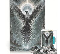 Puzzle per adulti da 1000 pezzi con aquila nera, gioco rompicapo, antistress, da aggiungere alla lista dei desideri con Babbo Natale 50x75cm