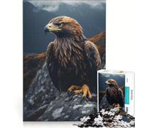 Puzzle per adulti da 1000 pezzi con aquila reale, gioco rilassante, allena la mente e la manualità, compleanno e Natale 50x75cm