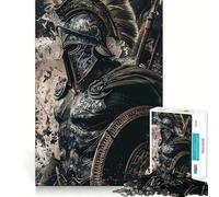 Puzzle per adulti da 1000 pezzi con armatura da guerriero nero e bordi netti Gioco di costruzione che favorisce la concentrazione,ideale per il gioco lento e divertente,regalo di Natale