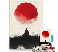 Puzzle per adulti da 1000 pezzi con arte samurai a inchiostro gioco rilassante ideale per passare il tempo durante le vacanze un regalo perfetto per gli appassionati di videogiochi 50x75cm