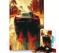 Puzzle per adulti da 1000 pezzi con Aston Martin nera e disegno preciso,giocattolo stimolante per la mente,ideale per il relax e come regalo di Natale (50x75cm)