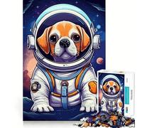 Puzzle per adulti da 1000 pezzi con astronauta,cane Corgi nello spazio,taglio di alta qualità,gioco divertente e stimolante per il tempo libero,regalo di Natale (50x75cm)