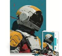 Puzzle per adulti da 1000 pezzi con astronauta,casco e robot,taglio premium,gioco divertente e stimolante,ideale per momenti di svago e relax,regalo di Natale (38x26cm)