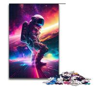 Puzzle per adulti da 1000 pezzi con astronauta che naviga nello spazio modello da assemblare aiuta il cervello a esercitare i giocattoli avvincenti per coltivare la pazienza 75x50cm