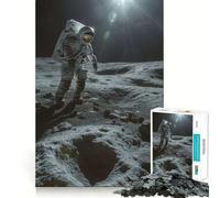 Puzzle per adulti da 1000 pezzi con astronauta e bordi netti,gioco cognitivo divertente,gioco lento,regalo festivo per il tempo libero (50x75cm)