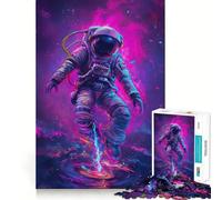 Puzzle per adulti da 1000 pezzi con astronauta e buco nero,decorazione a incastro,gioco di sfida mentale,momento di relax,regalo di compleanno,arte (38x26cm)