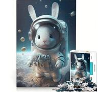 Puzzle per adulti da 1000 pezzi con astronauta e coniglio spaziale, gioco rompicapo, attività divertenti da fare a casa, lista dei desideri con Babbo Natale, 38x52cm