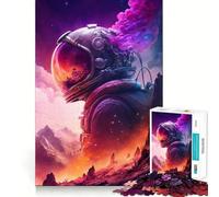 Puzzle per adulti da 1000 pezzi con astronauta e galassia,incastro perfetto,gioco di logica divertente,gioco facile da giocare,regalo di Natale (50x75cm)