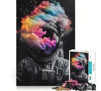 Puzzle per adulti da 1000 pezzi con astronauta e nebulosa colorata,gioco di assemblaggio,gioco di logica,divertente e rilassante,ideale per compleanni (50x75cm)