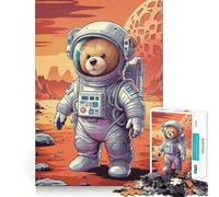 Puzzle per adulti da 1000 pezzi con astronauta e orsacchiotto,gioco di assemblaggio,gioco di logica e divertimento,ideale per rilassarsi e per feste di compleanno (38x52cm)