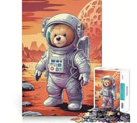 Puzzle per adulti da 1000 pezzi con astronauta e orsacchiotto,giunture lisce,divertente gioco cognitivo,gioco per il tempo libero,regalo di compleanno,stimolante per la mente (50x75cm)