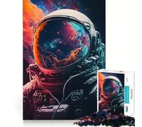 Puzzle per adulti da 1000 pezzi con astronauta e paesaggio americano,dai bordi netti,gioco cognitivo divertente,gioco lento,regalo festivo per il tempo libero (50x75cm)