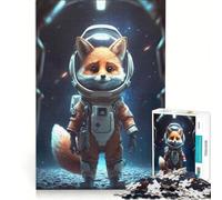 Puzzle per adulti da 1000 pezzi con astronauta e volpe spaziale, decorazione da parete, attività divertenti da fare in casa, per rafforzare il legame di coppia 38x52cm