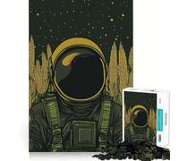 Puzzle per adulti da 1000 pezzi con astronauta in un campo di grano,taglio di alta qualità,gioco divertente e stimolante,ideale per momenti di svago e relax,regalo di Natale (38x52cm)