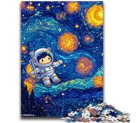 Puzzle per adulti da 1000 pezzi con astronauta nel cielo notturno Difficile da completare ma divertente e umoristico Un arredamento e un regalo unici per la casa 50x75cm