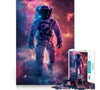 Puzzle per adulti da 1000 pezzi con astronauta nella nebulosa,disegno a taglio liscio,gioco per l'allenamento mentale,divertimento per il tempo libero,regalo di compleanno (38x52cm)