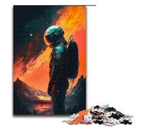 Puzzle per adulti da 1000 pezzi con astronauta nello spazio perduto divertente per tutta la famiglia con poster abbinato e foglio di quiz 75x50cm