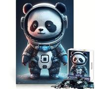 Puzzle per adulti da 1000 pezzi con astronauta, panda e orso, ideale per lo sviluppo cognitivo, con bordi affilati e perfetto come regalo di Natale (38x26cm)