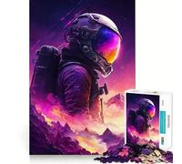 Puzzle per adulti da 1000 pezzi con astronauta,spazio e galassia,incastro preciso,gioco di logica,divertente e facile da giocare,regalo di Natale (38x26cm)