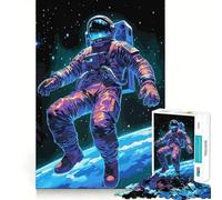Puzzle per adulti da 1000 pezzi con astronauta,spazio,taglio digitale preciso,arte,gioco di abilità,relax,regalo di Natale (38x26cm)