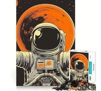 Puzzle per adulti da 1000 pezzi con astronauta,stile pop art,minimalista,con incastri lisci,divertente gioco cognitivo,gioco casual,regalo di compleanno,per stimolare la mente (50x75cm)
