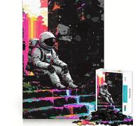 Puzzle per adulti da 1000 pezzi con astronauta,taglio preciso,decorazione,concentrazione,divertimento,gioco libero,regalo di compleanno,hobby (38x52cm)