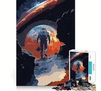 Puzzle per adulti da 1000 pezzi con astronauta,tema selvaggio e bordi netti Gioco cognitivo divertente,ideale per il gioco lento e il tempo libero,perfetto come regalo per le festività (38x52cm)