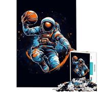 Puzzle per adulti da 1000 pezzi con astronauti basket e spazio divertente attività da fare a casa rompicapo stimolante adatto a persone dai 14 anni in su 50x75cm