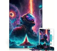 Puzzle per adulti da 1000 pezzi con astronauti e mondi mistici,bordi netti,gioco cognitivo divertente,gioco lento,regalo festivo per il tempo libero (50x75cm)