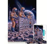 Puzzle per adulti da 1000 pezzi con astronauti,tema spazio,rock e musica,con incastri fluidi,divertente gioco cognitivo,gioco per tutti i giorni,regalo di compleanno,idea regalo (38x52cm)