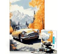Puzzle per adulti da 1000 pezzi con auto ad acquerello,incastri lisci,divertente gioco di concentrazione mentale,gioco casual,regalo di compleanno (38x52cm)