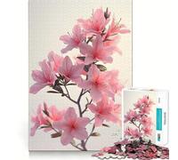 Puzzle per adulti da 1000 pezzi con azalea,poster vintage,bordi perfetti,divertente gioco per allenare la mente,momento di relax,scena natalizia (50x75cm)