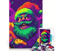 Puzzle per adulti da 1000 pezzi con Babbo Natale arrabbiato, gioco pratico, ideale per passare il tempo durante le vacanze a casa e per rafforzare l'amore di coppia 38x26cm