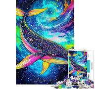 Puzzle per adulti da 1000 pezzi con balena cosmica e nebulosa colorata Gioco divertente per adulti difficile compleanno e Natale (dimensioni 38x52cm)