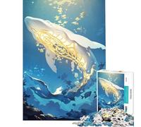 Puzzle per adulti da 1000 pezzi con balena e oceano Divertimento a casa regalo di compleanno giochi rilassanti per maggiori di 14 anni 50x75cm