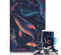 Puzzle per adulti da 1000 pezzi con balena nello spazio gioco pratico per le vacanze a casa ideale per passare il tempo e rafforzare l'amore di coppia 38x52cm