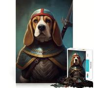 Puzzle per adulti da 1000 pezzi con beagle vichingo,bordo premium,grafica,logica,gioco per il tempo libero,divertimento,decorazione natalizia (38x52cm)