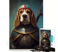 Puzzle per adulti da 1000 pezzi con beagle vichingo,taglio preciso,divertente gioco per allenare la mente,regalo,relax,divertimento,decorazione natalizia da parete (38x26cm)