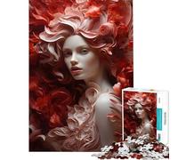 Puzzle per adulti da 1000 pezzi con bellissime donne tra i fiori Un rompicapo impegnativo da completare adatto a maggiori di 14 anni 50x75cm