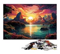 Puzzle per adulti da 1000 pezzi con bellissimi paesaggi colorati taglio di precisione ideale come regalo per tutta la famiglia 1000 pezzi (38x26 cm)