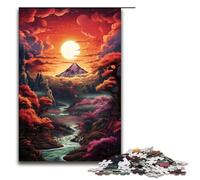 Puzzle per adulti da 1000 pezzi con bellissimi paesaggi giapponesi colorati modello da assemblare aiuta il cervello a esercitare i giocattoli avvincenti per coltivare la pazienza 75x50 cm