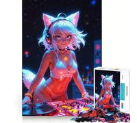 Puzzle per adulti da 1000 pezzi con bikini,DJ,volpe,ragazza anime,taglio preciso,divertente gioco per la mente,regalo,relax,divertimento,decorazione natalizia da parete (38x26cm)