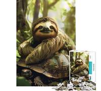 Puzzle per adulti da 1000 pezzi con bradipo e tartaruga gioco educativo per tutta la famiglia ideale come regalo per chi ama giocare e migliorare la memoria (dimensioni 50x75cm)